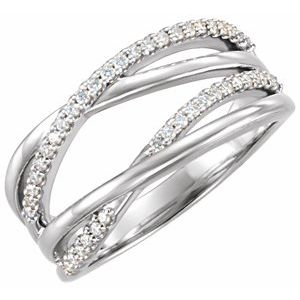 Set 1/5 CTW Diamond Criss-Cross Ring - BN & CO JEWELRY