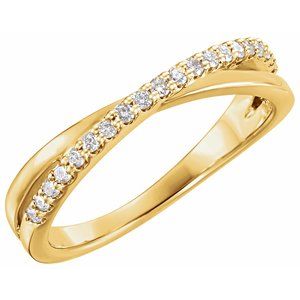 14K Yellow 1/5 CTW Diamond Criss-Cross Ring - BN & CO JEWELRY
