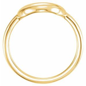 14K Yellow Circle Ring - BN & CO JEWELRY