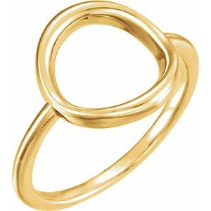 14K Yellow Circle Ring - BN & CO JEWELRY