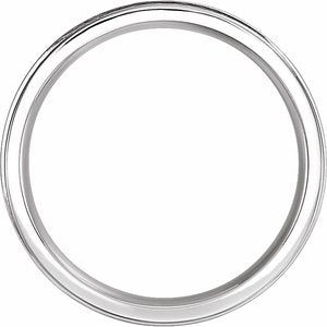 14K White 6 mm Grooved Band Size 8.5 - BN & CO JEWELRY