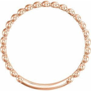 14K Rose 2 mm Stackable Bead Ring - BN & CO JEWELRY