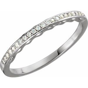 14K White 1/10 CTW Natural Diamond Band - BN & CO JEWELRY