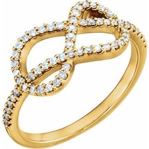 14K Yellow 1/3 CTW Natural Diamond Knot Ring - BN & CO JEWELRY