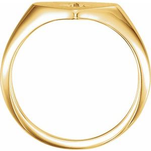 14K Yellow .01 CT Diamond 11.9 mm Heart Starburst Ring - BN & CO JEWELRY