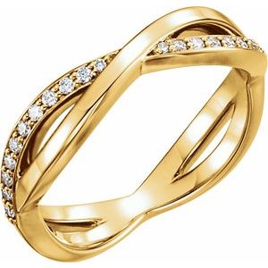 14K Yellow 1/5 CTW Diamond Infinity-Inspired Ring - BN & CO JEWELRY