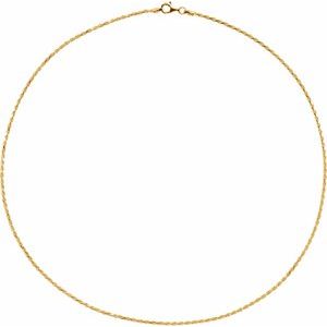 18K Yellow Vermeil Diamond-Cut Rope 18" Chain - BN & CO JEWELRY