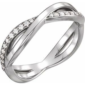 14K White 1/5 CTW Diamond Infinity-Inspired Ring - BN & CO JEWELRY
