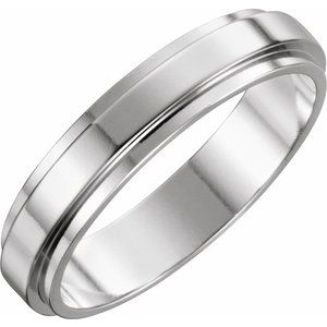 Platinum 5 mm Flat Edge Band Size 9 - BN & CO JEWELRY