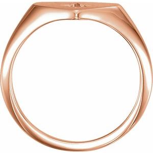 14K Rose .01 CT Diamond 11.9 mm Heart Starburst Ring - BN & CO JEWELRY