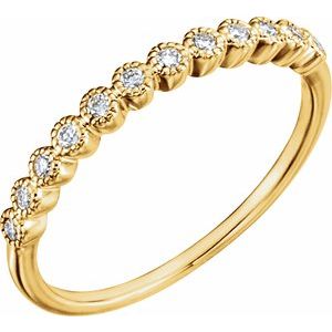 14K Yellow 1/6 CTW Natural Diamond Anniversary Band - BN & CO JEWELRY