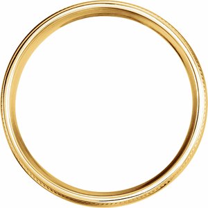 14K Yellow 6 mm Coin Edge Design Band Size 10 - BN & CO JEWELRY
