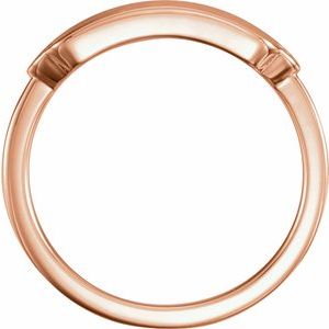 14K Rose .03 CTW Diamond 18x5 mm Rectangle Signet Ring - BN & CO JEWELRY