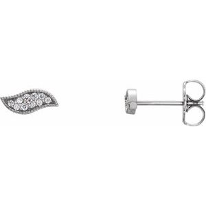 Sterling Silver .06 CTW Natural Diamond Earrings - BN & CO JEWELRY