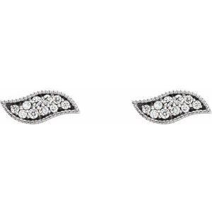 Sterling Silver .06 CTW Natural Diamond Earrings - BN & CO JEWELRY