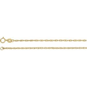 14K Yellow 1.75 mm Solid Rope 20" Chain - BN & CO JEWELRY