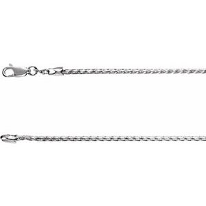 Sterling Silver Diamond-Cut Wheat 16" Chain - BN & CO JEWELRY