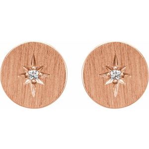 14K Rose .02 CTW Natural Diamond Earrings - BN & CO JEWELRY