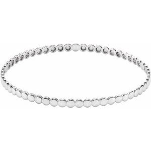 14K White Bangle Bracelet - BN & CO JEWELRY