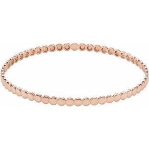 14K Rose Bangle Bracelet - BN & CO JEWELRY