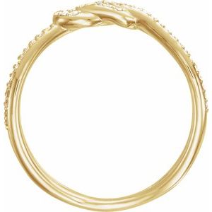 14K Yellow 1/5 CTW Diamond Knot Ring - BN & CO JEWELRY