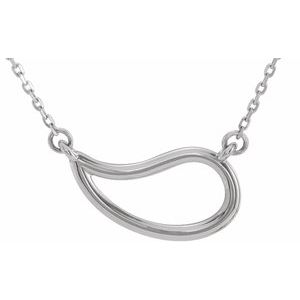 Sterling Silver Paisley 18" Neckalce - BN & CO JEWELRY