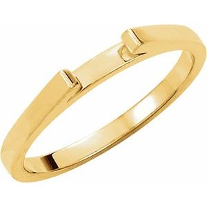 14K Yellow Matching Band for 6 mm Round Engagement Ring - BN & CO JEWELRY