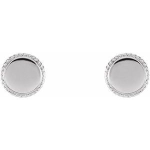 Sterling Silver Engravable Rope Earrings - BN & CO JEWELRY