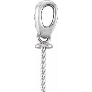 14K White .07 CTW Diamond Pendant for 12 mm Pearl - BN & CO JEWELRY