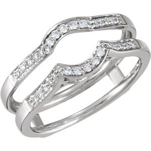 14K White 1/5 CTW Natural Diamond Ring Guard - BN & CO JEWELRY