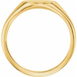 14K Yellow 8x6 mm Oval Signet Ring - BN & CO JEWELRY