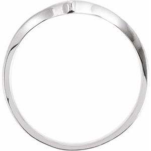 14K White Grooved "V" Ring - BN & CO JEWELRY