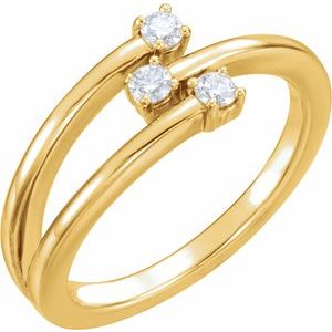 14K Yellow 1/5 CTW Diamond Freeform Ring - BN & CO JEWELRY
