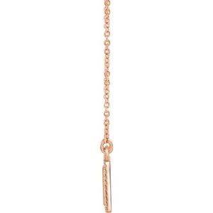 14K Rose 1/6 CTW Natural Diamond Bar 18" Necklace - BN & CO JEWELRY