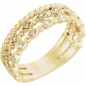 14K Yellow 1/8 CTW Stackable Diamond Ring - BN & CO JEWELRY