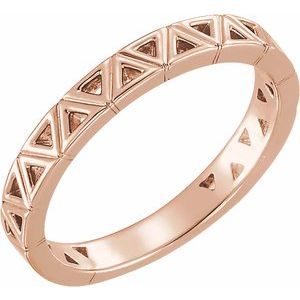 14K Rose Stackable Geometric Ring - BN & CO JEWELRY