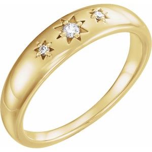 14K Yellow .05 CTW Diamond Starburst Ring - BN & CO JEWELRY
