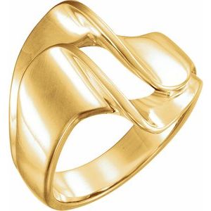 14K Yellow Gold 18 mm Statement Ring - BN & CO JEWELRY
