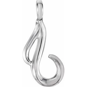 10K White Freeform Pendant - BN & CO JEWELRY