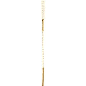 14K Yellow 1/5 CTW Natural Diamond Bar Y 16-18" Necklace - BN & CO JEWELRY