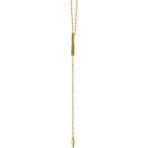 14K Yellow Geometric Y 16-18" Necklace - BN & CO JEWELRY