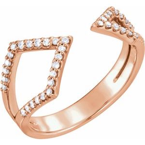14K Rose 1/5 CTW Diamond Geometric Ring - BN & CO JEWELRY