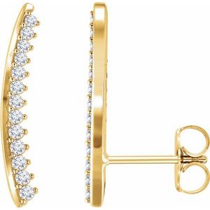 14K Yellow 1/3 CTW Natural Diamond Ear Climbers - BN & CO JEWELRY