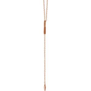 14K Rose Geometric Y 16-18" Necklace - BN & CO JEWELRY