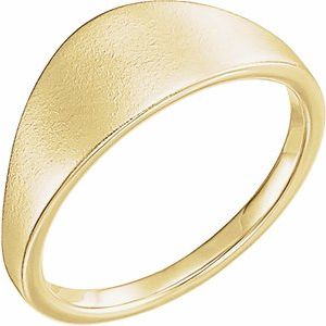 14K Yellow 21x7 mm Geometric Signet Ring - BN & CO JEWELRY