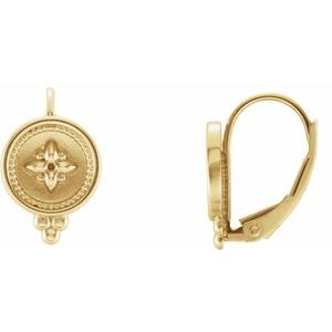 14K Yellow Beaded Lever Back Earrings - BN & CO JEWELRY