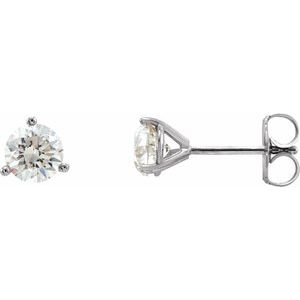 14K White 1/3 CTW Canadamark Natural DiamondÂ® 3-Prong Earrings - SI2-SI3 G-H - BN & CO JEWELRY
