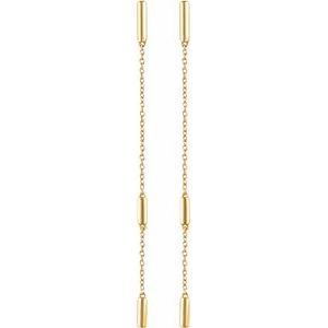 14K Yellow Bar Chain Earrings - BN & CO JEWELRY