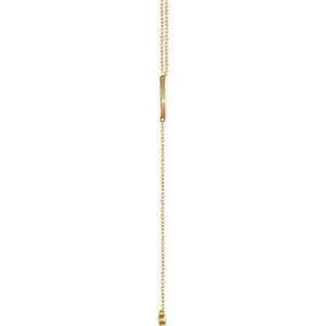 14K Yellow 1/8 CTW Natural Diamond Bar 16-18" Necklace - BN & CO JEWELRY