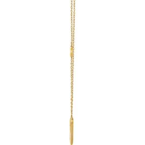 14K Yellow Triangle 18" Necklace - BN & CO JEWELRY